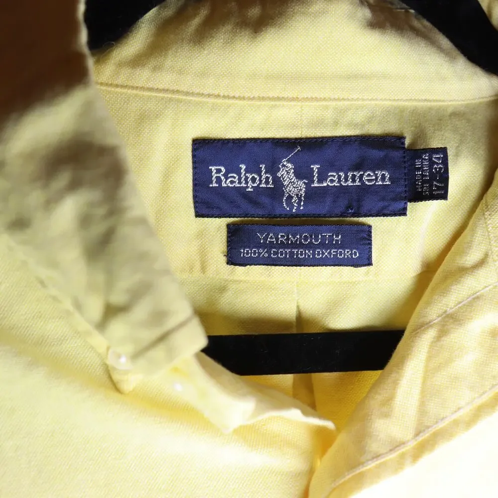 Ralph Lauren Yarmouth Yellow Oxford Button-Down‎ Shirt 17-34